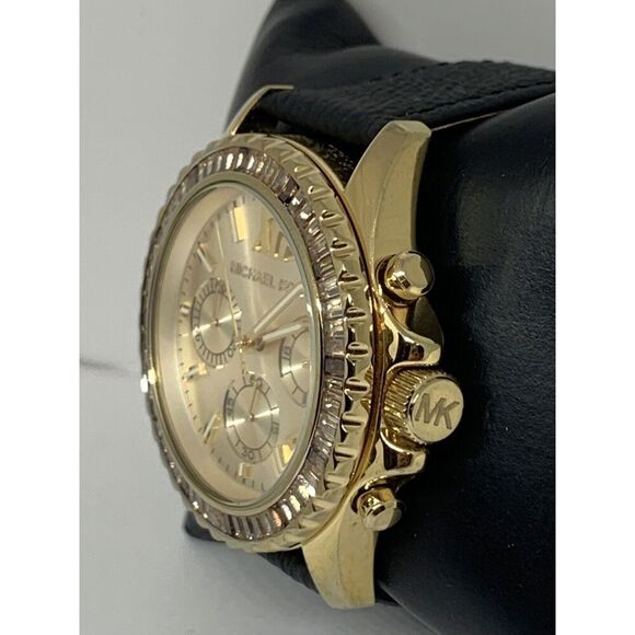 Michael Kors MK5874 Women's Leather Analog Dial Quartz Genuine Watch Watch BP611 - Picture 3 of 11